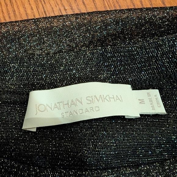 Jonathan Simkhai sheer black metallic top, size M - Picture 3 of 9